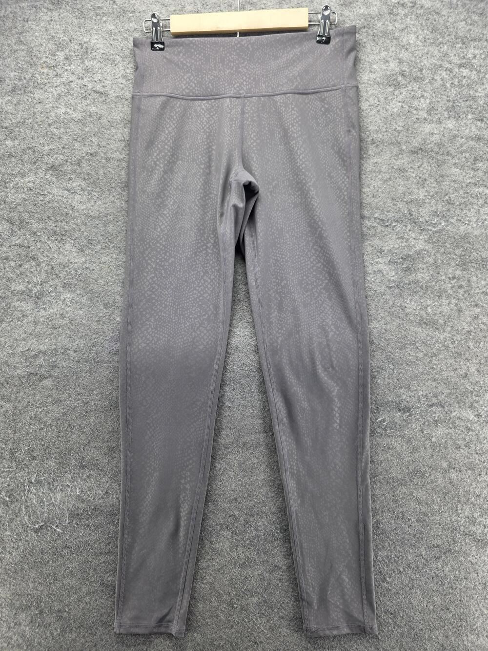 Athleta Leggings Womens M Gray Ankle Yoga Elastic Waist Stretch 27.5 Inseam